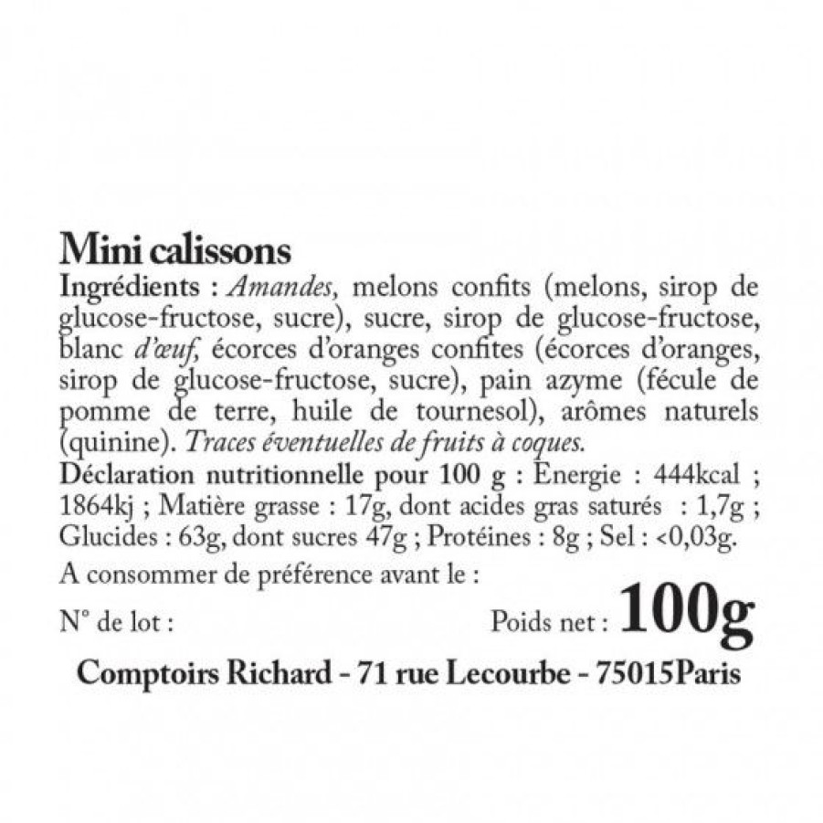 Epicerie Sucree Comptoi Rsrichard Bord De Tasse | Sachet Garni De Mini Calissons 100G