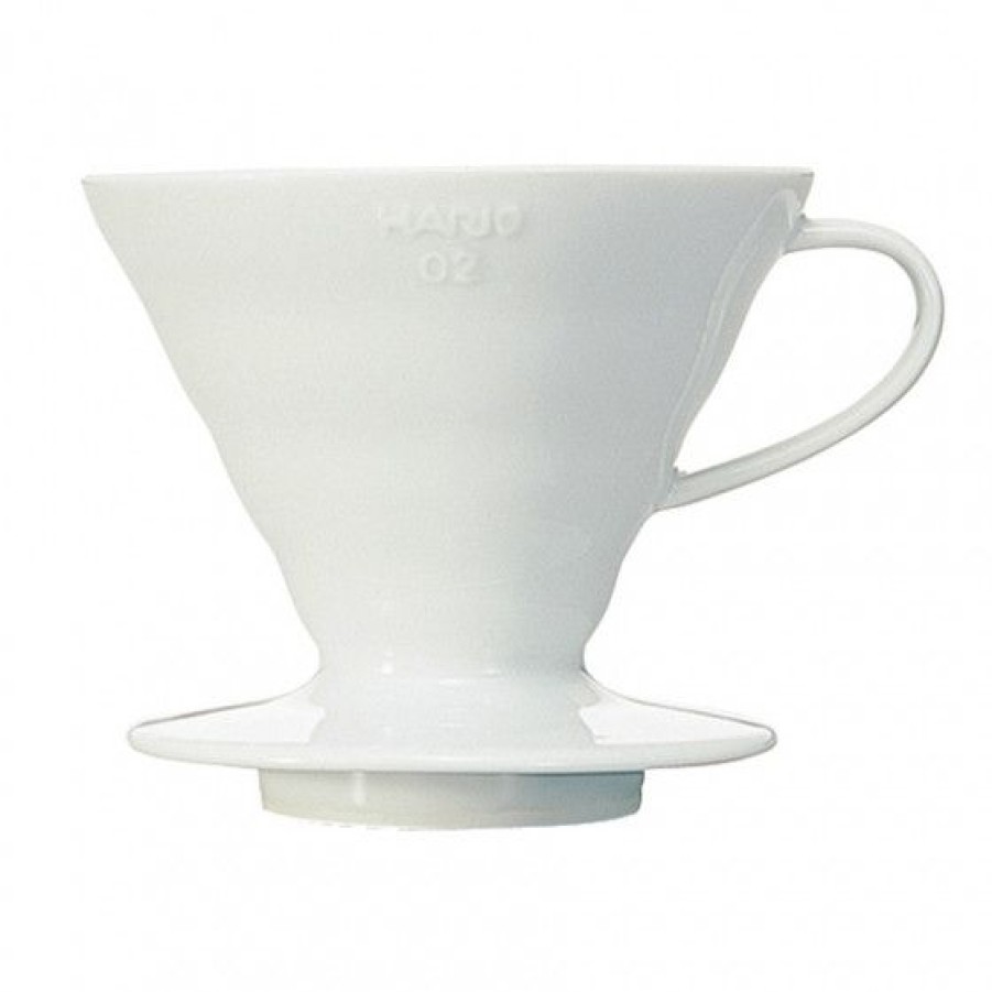 Machine Et Cafetiere Comptoi Rsrichard Cafetiere A Filtration Douce | Porte Filtre Dripper Hario V60 En Ceramique Blanche 1 A 4 Tasses