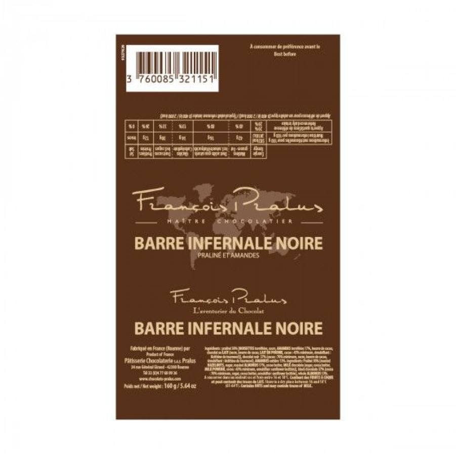 Epicerie Sucree Comptoi Rsrichard Chocolat | Barre Infernale Noire 160G