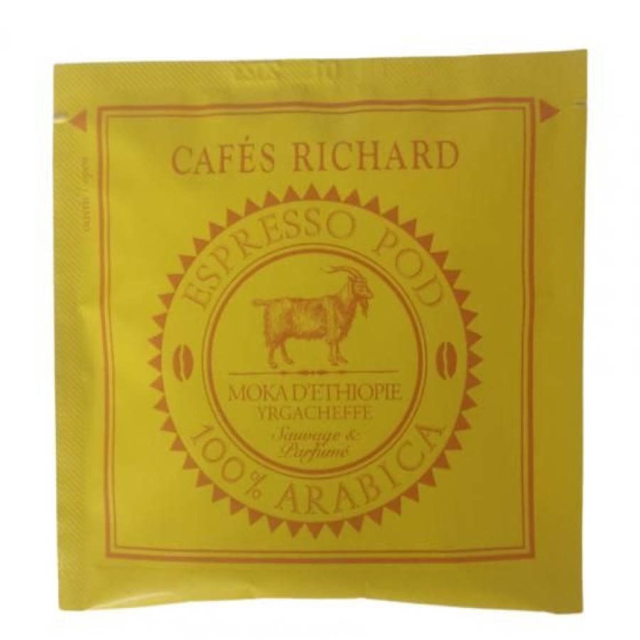 Cafe Comptoi Rsrichard Pods Ese | Cafe Moka Ethiopie Yrgacheffe Bio Pods Ese Etui X25