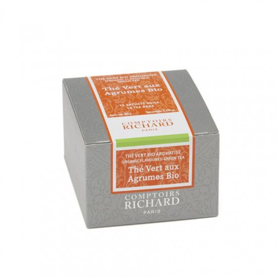 The Et Infusion Comptoi Rsrichard The Aromatise | The Vert Aux Agrumes Bio Sachets Voile X15