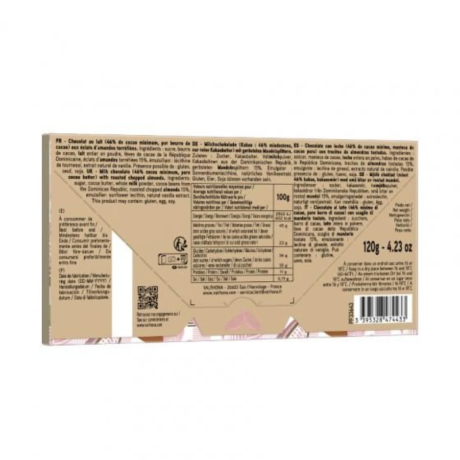 Epicerie Sucree Comptoi Rsrichard Chocolat | Tablette De Chocolat Lait 46% Bahibe Amande 120G