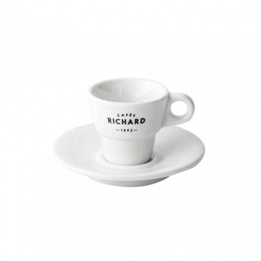 Accessoires Comptoi Rsrichard Mug Et Tasse | Set De 6 Tasses Et Soucoupes Expresso Zinc Blanche 7Cl