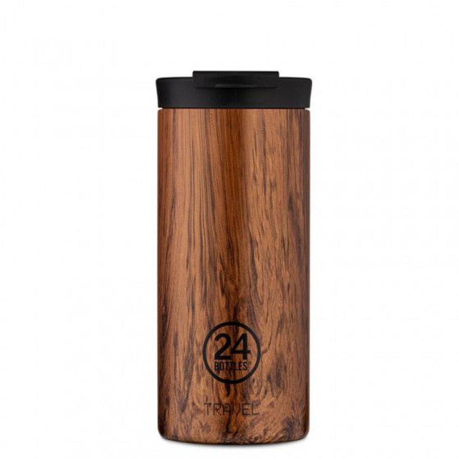 Accessoires Comptoi Rsrichard Bouteille Isotherme | Mug Isotherme Double Paroi Sequoia Wood 60Cl