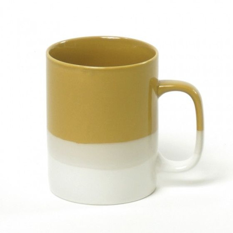 Accessoires Comptoi Rsrichard Mug Et Tasse | Mug En Gres Moutarde Et Blanc 35Cl