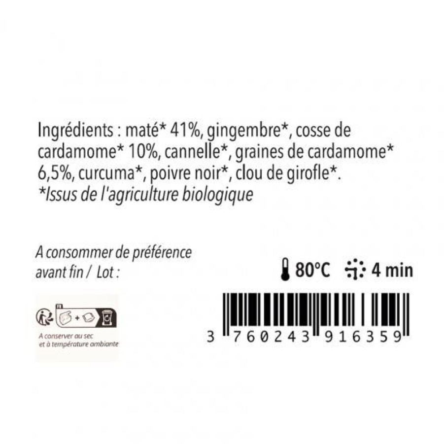 The Et Infusion Comptoi Rsrichard Rooibos Et Infusion | Infusion Essentielles Mate Et Cardamome Bio 12 Sachets