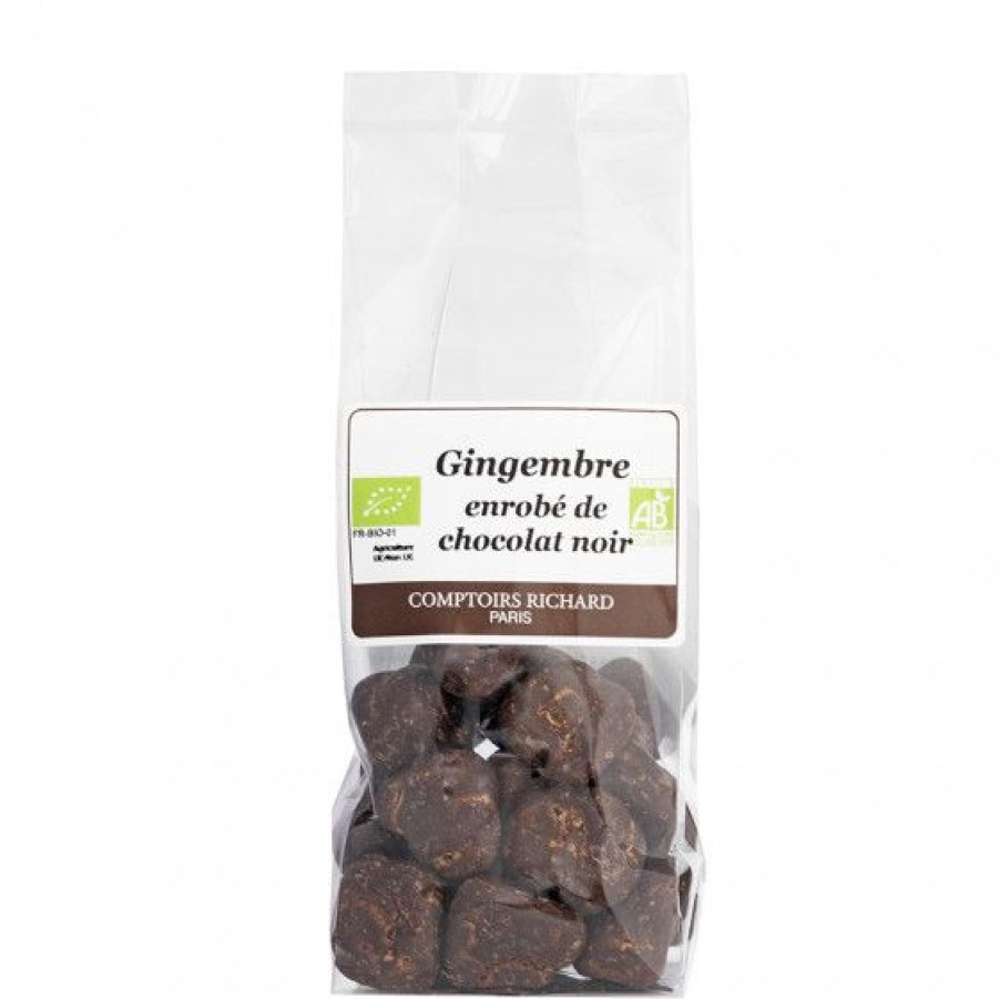 Epicerie Sucree Comptoi Rsrichard Chocolat | Bonbons Gingembre Enrobe De Chocolat Noir Bio 110G