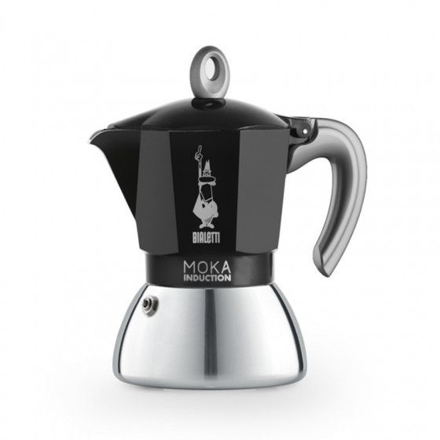 Cafe Comptoi Rsrichard Idees Cadeaux Cafe | Cafetiere Italienne Moka Induction Noire Brillante 4 Tasses Bialetti