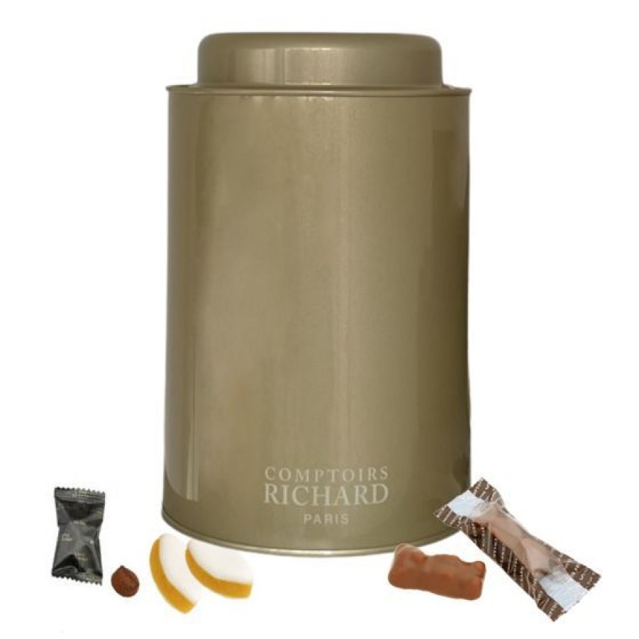 Epicerie Sucree Comptoi Rsrichard Coffret Et Offre Decouverte | Boite Gourmande Doree Garnie De Gourmandises De Noel 650G