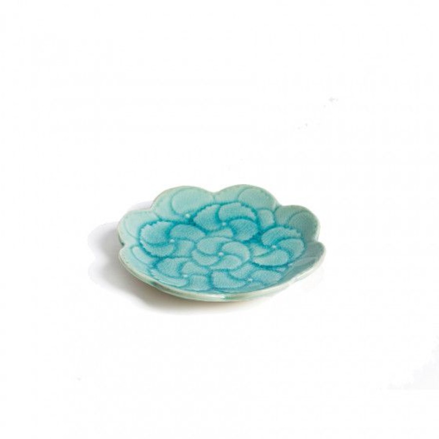 Accessoires Comptoi Rsrichard Filtre | Coupelle Hortensia Turquoise En Porcelaine Du Japon