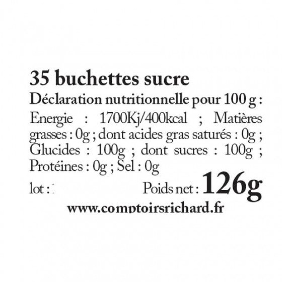 Epicerie Sucree Comptoi Rsrichard Sirop Et Sucre | Sachet De Sucres Buchettes X35