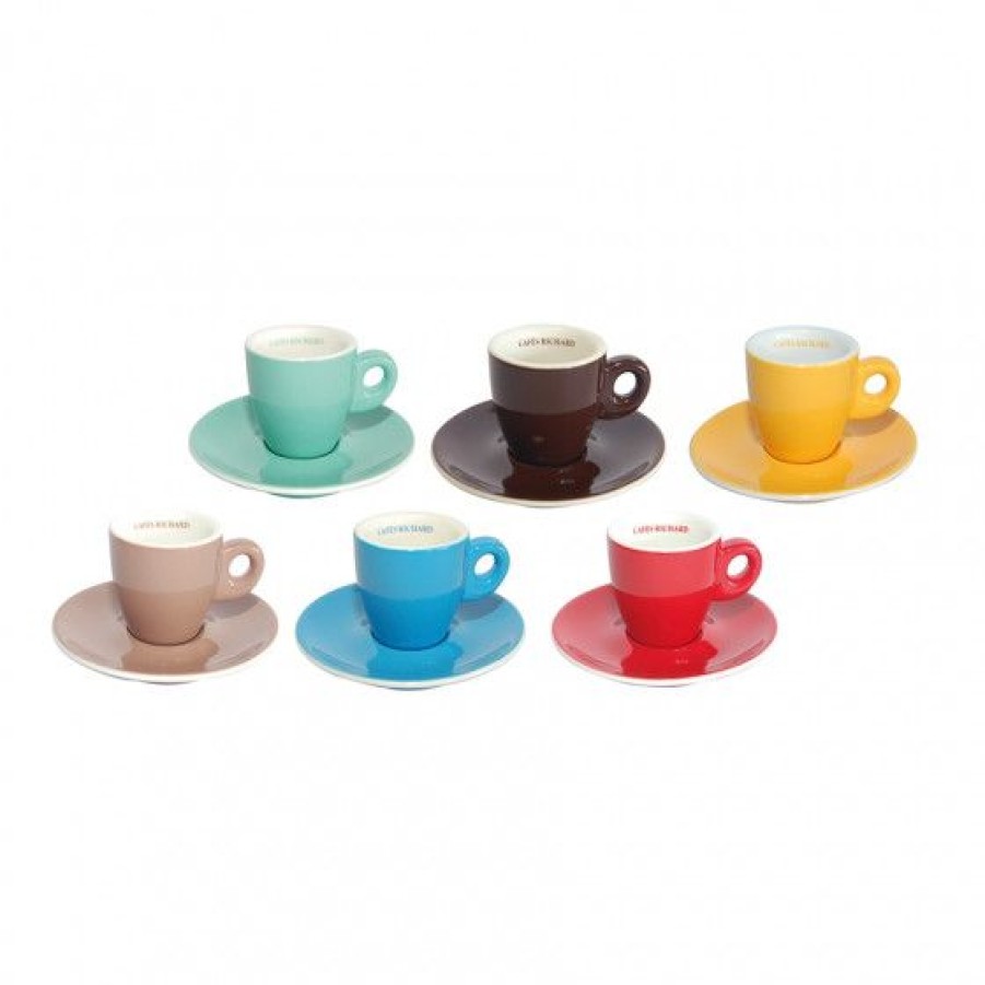 Accessoires Comptoi Rsrichard Mug Et Tasse | Set De 6 Tasses Et Soucoupes A Expresso Barista Assorties 6Cl