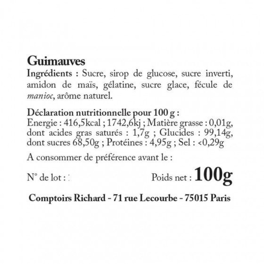 Epicerie Sucree Comptoi Rsrichard Biscuit Et Specialite | Sachet Garni De Guimauves 100G