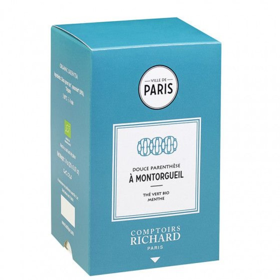 The Et Infusion Comptoi Rsrichard The Aromatise | The Vert Bio Menthe Douce Parenthese A Montorgueil Sachets Mousseline X20