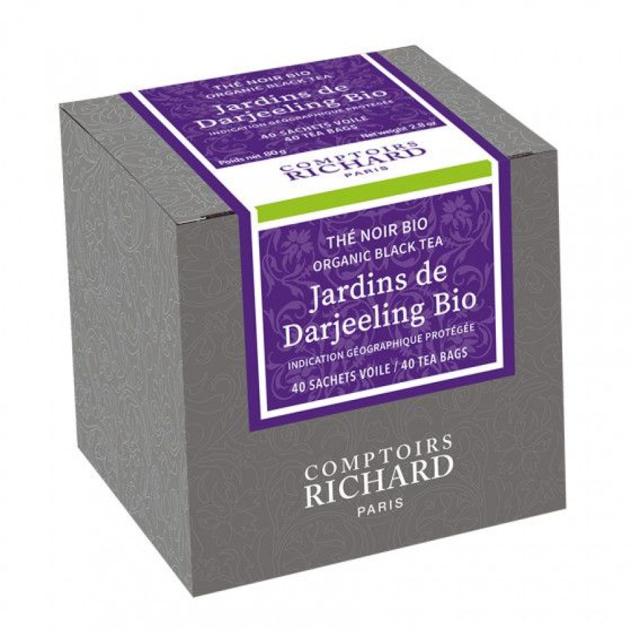 The Et Infusion Comptoi Rsrichard The Pure Origine | The Noir Jardins De Darjeeling Bio Sachets Voile X40