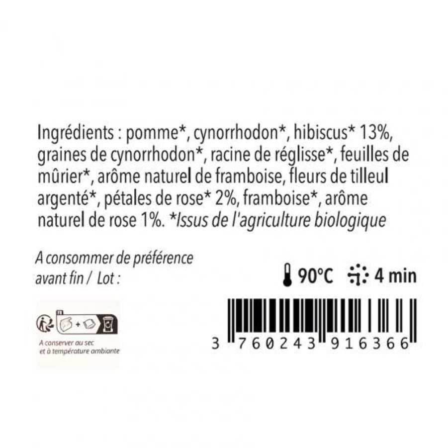 The Et Infusion Comptoi Rsrichard Rooibos Et Infusion | Infusion Essentielles Hibiscus Et Rose Bio 12 Sachets