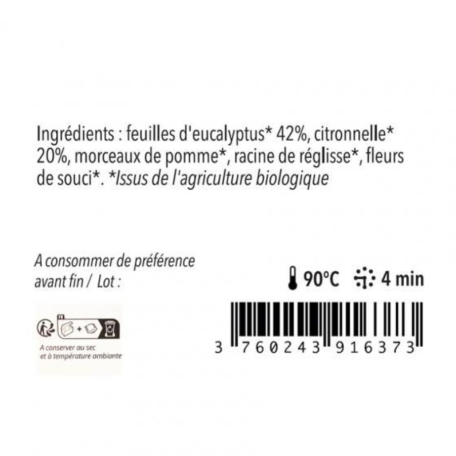 The Et Infusion Comptoi Rsrichard Rooibos Et Infusion | Infusion Essentielles Eucalyptus Et Citronnelle Bio 12 Sachets