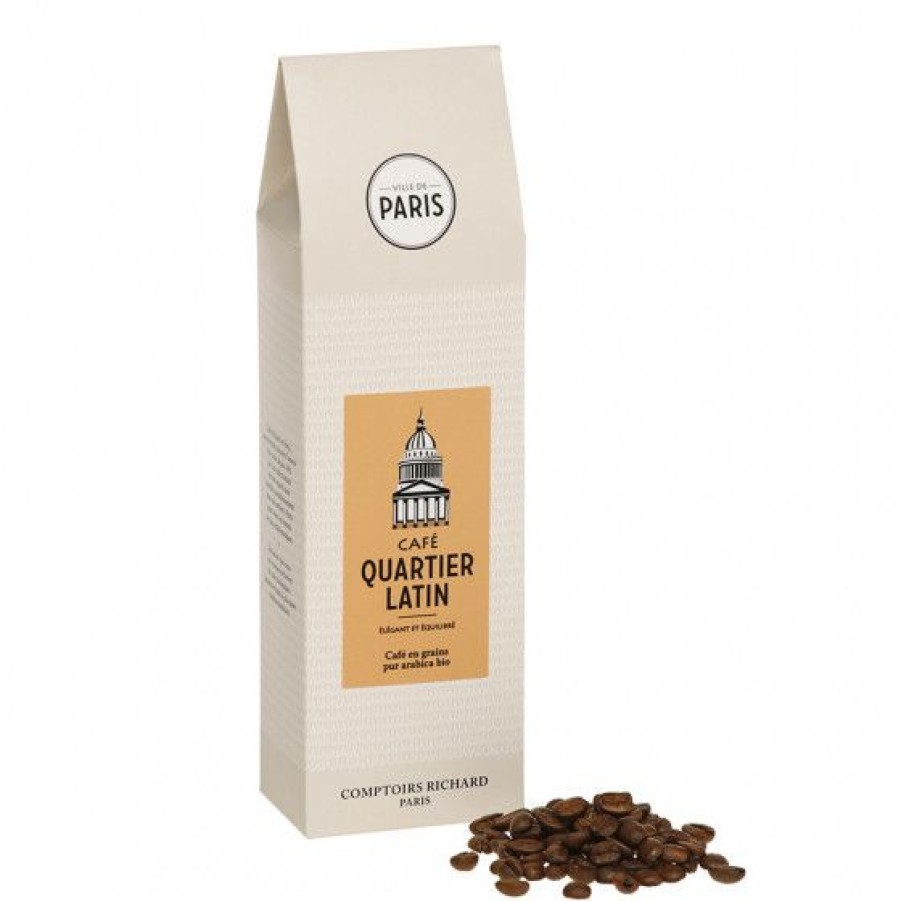 Cafe Comptoi Rsrichard Cafe Bio Et Equitable | Cafe Bio En Grains Quartier Latin Etui 250G