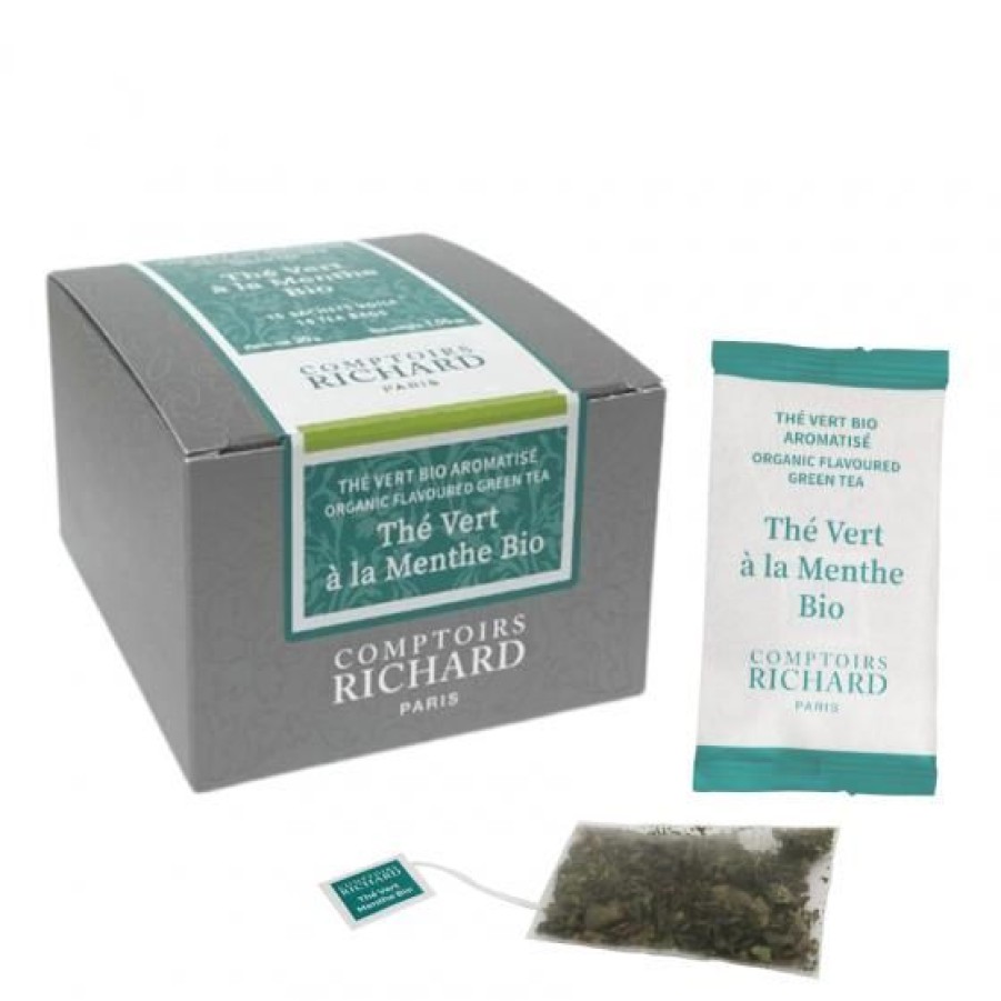 The Et Infusion Comptoi Rsrichard The Aromatise | The Vert A La Menthe Bio Sachets Voile X15