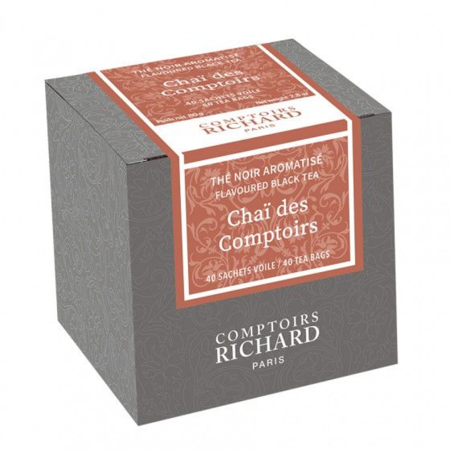 The Et Infusion Comptoi Rsrichard The Aromatise | The Noir Chai Des Comptoirs Sachets Voile X40