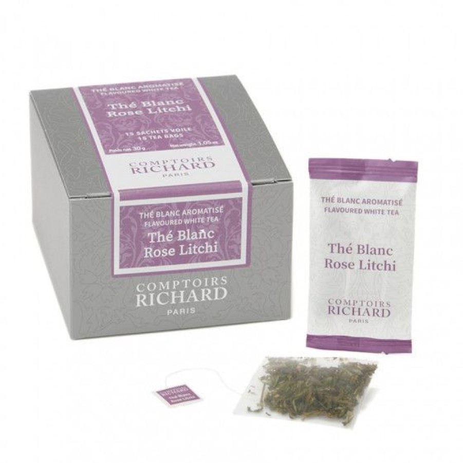 The Et Infusion Comptoi Rsrichard The Aromatise | The Blanc Rose Litchi Sachets Voile X15