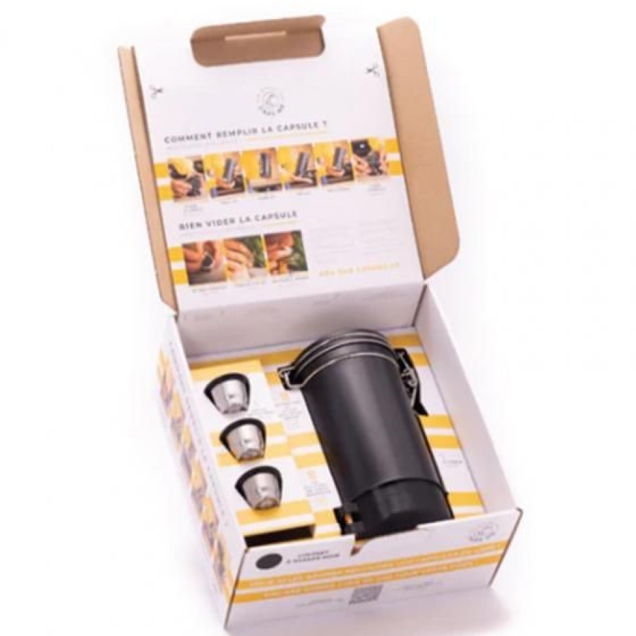 Cafe Comptoi Rsrichard Coffret Cafe | Coffret Avec 3 Capsules Reutilisables Compatibles Nespresso® Et Shaker A Capsule Caps Me