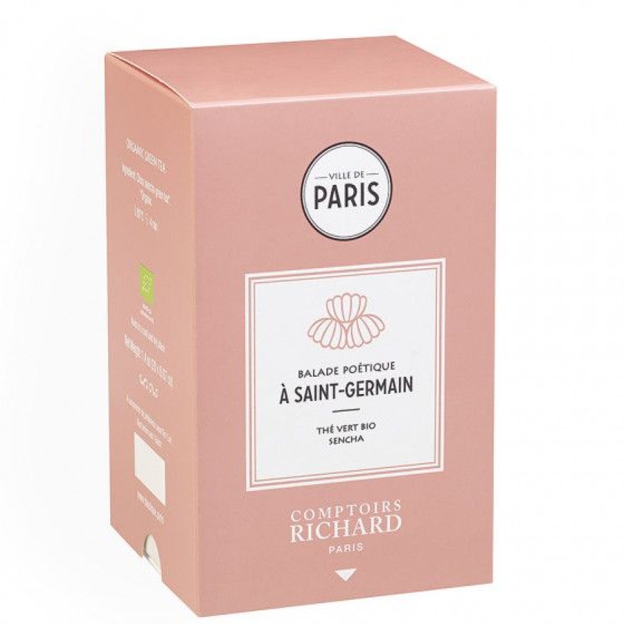 The Et Infusion Comptoi Rsrichard The Pure Origine | The Vert Bio Sencha Balade Poetique A Saint-Germain Sachets Mousseline X20