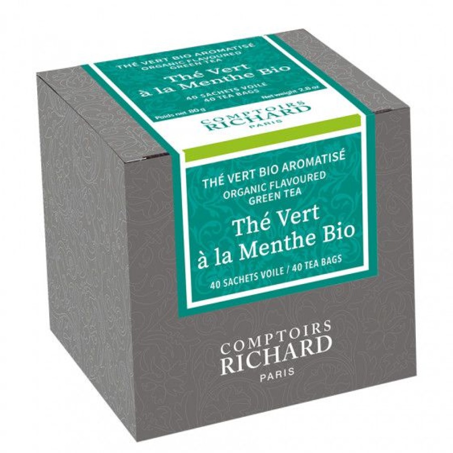 The Et Infusion Comptoi Rsrichard The Aromatise | The Vert A La Menthe Bio Sachets Voile X40