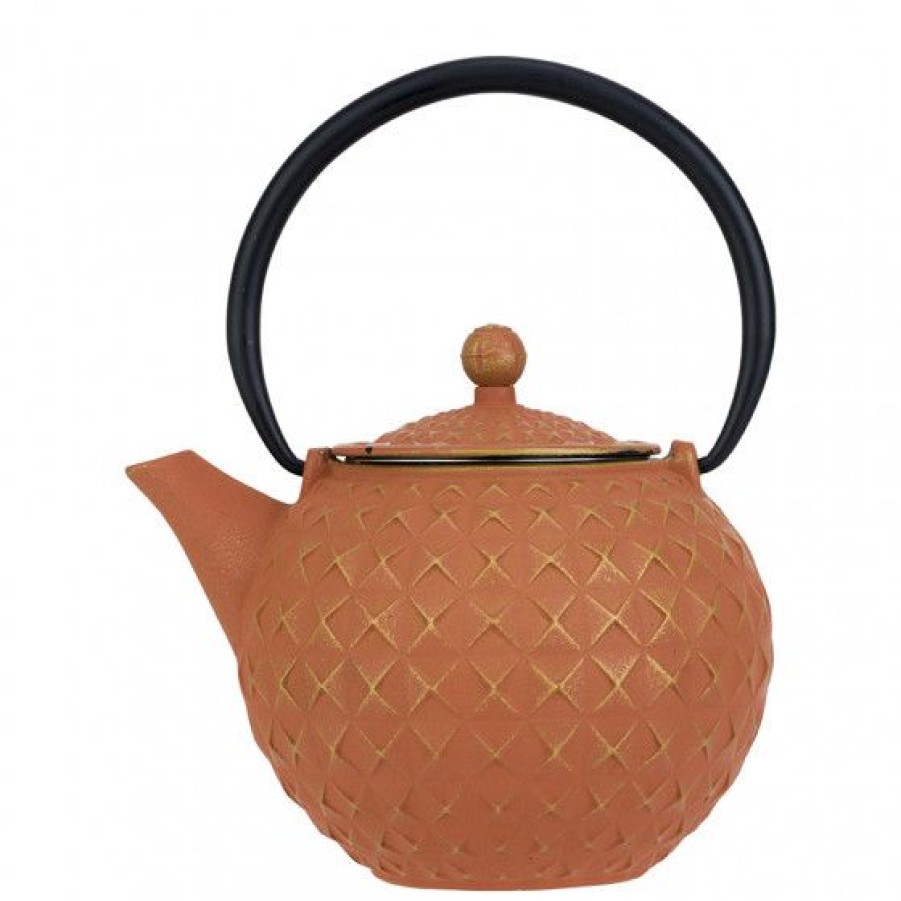 Accessoires Comptoi Rsrichard Theiere | Theiere En Fonte Sakai Terracotta Et Dore 1L