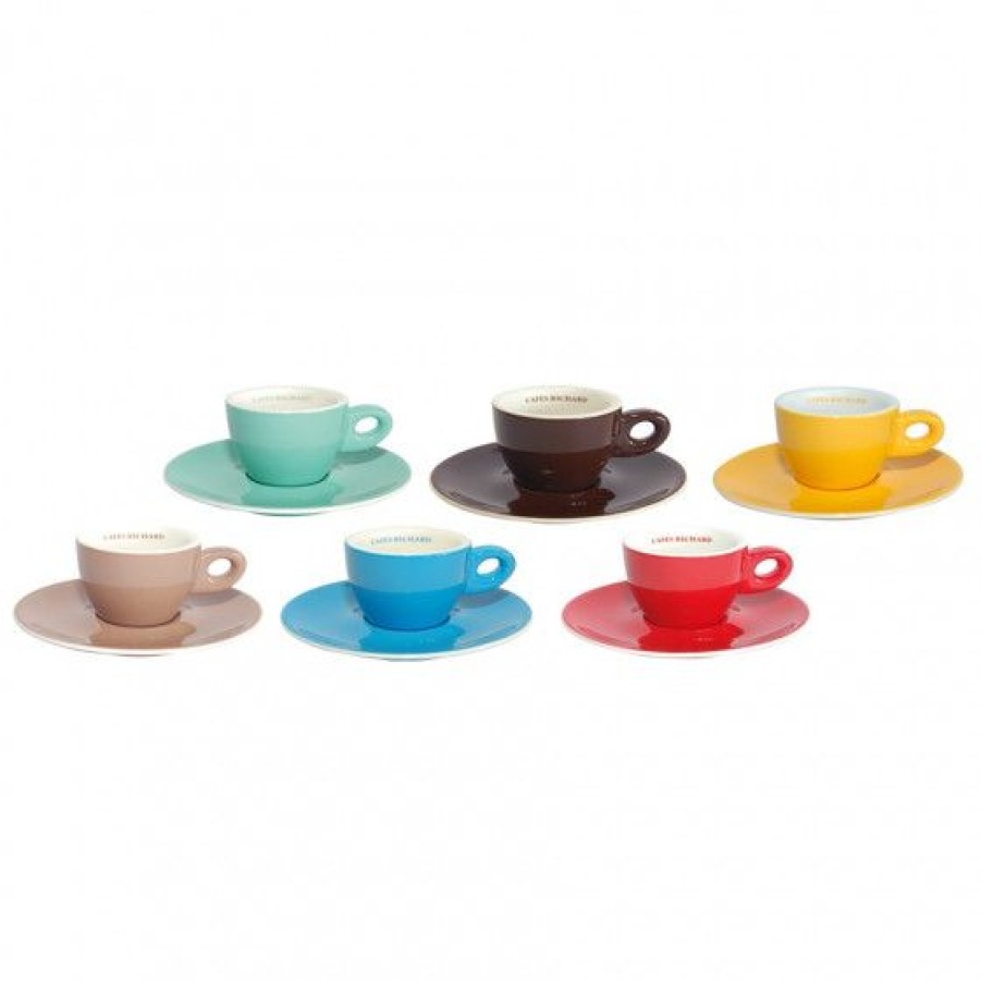 Accessoires Comptoi Rsrichard Mug Et Tasse | Set De 6 Tasses Et Soucoupes Cappuccino Barista Assorties 28Cl