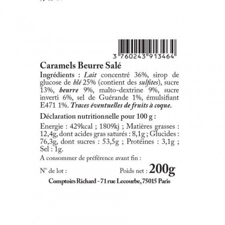 Epicerie Sucree Comptoi Rsrichard Bord De Tasse | Sachet Garni De Caramels Sales 200G