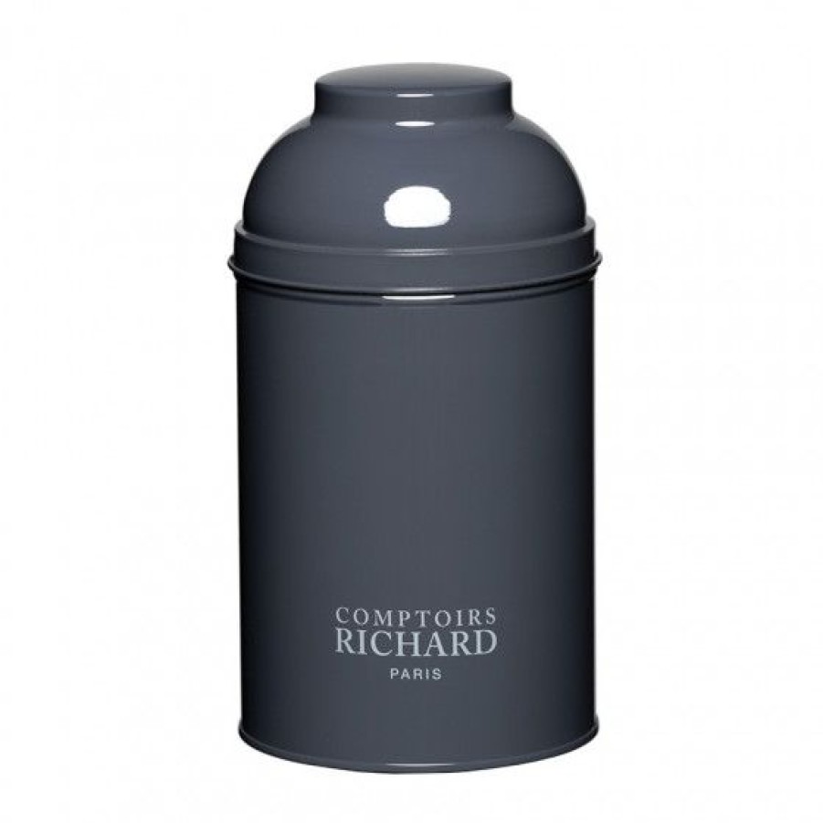 Accessoires Comptoi Rsrichard Boite De Conservation The | Boite A The Vide Laquee Dome Grise