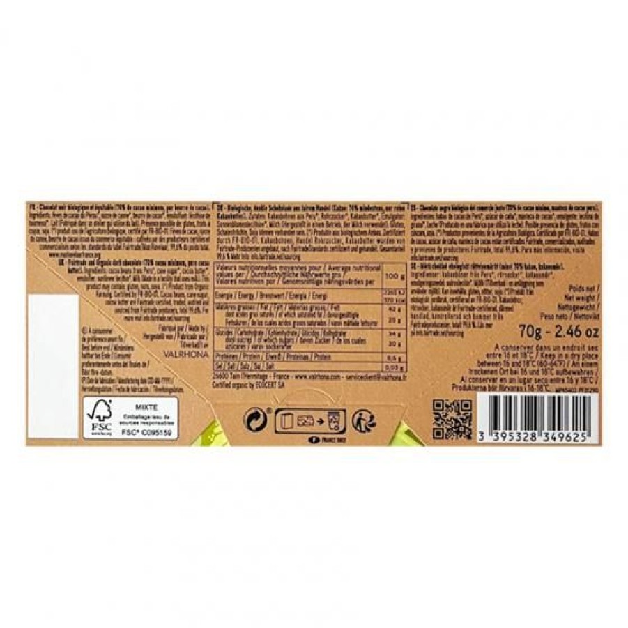 Epicerie Sucree Comptoi Rsrichard Chocolat | Tablette De Chocolat Noir 70% Andoa Bio 70G