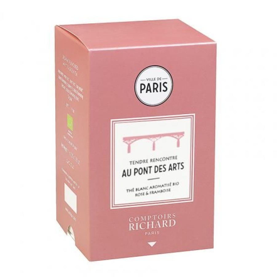 The Et Infusion Comptoi Rsrichard The Aromatise | The Blanc Bio Parfum Rose & Framboise Tendre Rencontre Au Pont Des Arts Sachets Mousseline X20