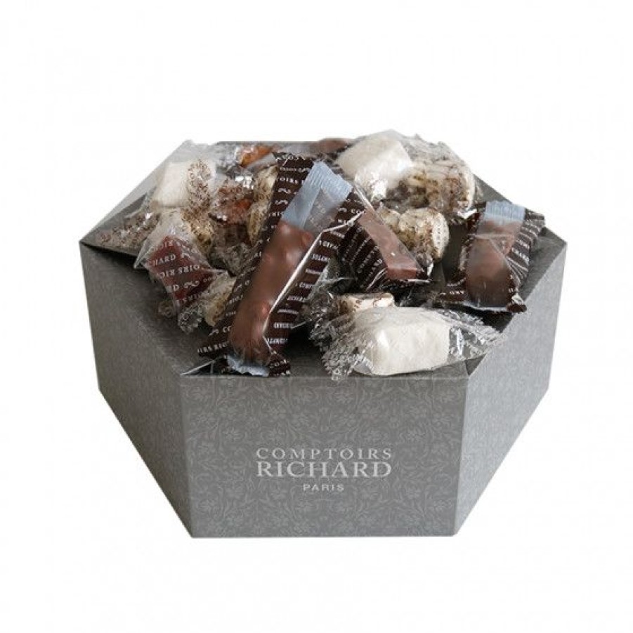 Epicerie Sucree Comptoi Rsrichard Coffret Et Offre Decouverte | Coffret Gourmand Fleur Garnie De Douceurs De Noel 650G