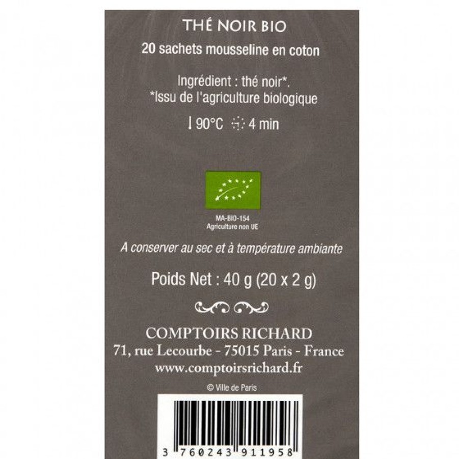 The Et Infusion Comptoi Rsrichard The Pure Origine | The Noir Bio Breakfast B.O.P. Depart Attendu Gare Du Nord Sachets Mousseline X20