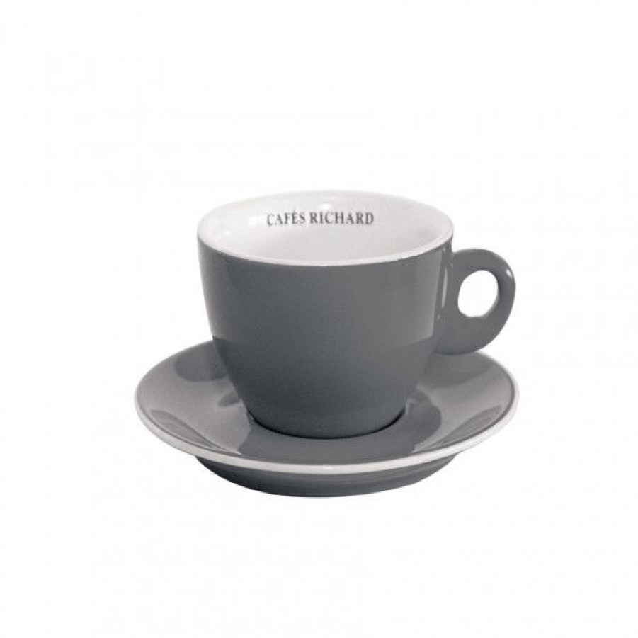 Accessoires Comptoi Rsrichard Mug Et Tasse | Set De 6 Tasses Et Soucoupes Double Expresso Barista Grises 20Cl