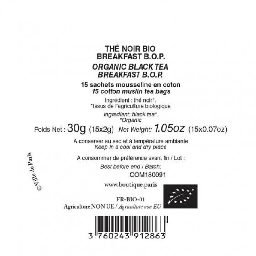 The Et Infusion Comptoi Rsrichard The Pure Origine | The Noir Bio Breakfast B.O.P. Depart Attendu Gare Du Nord Boite Laquee Sachets Mousseline X15