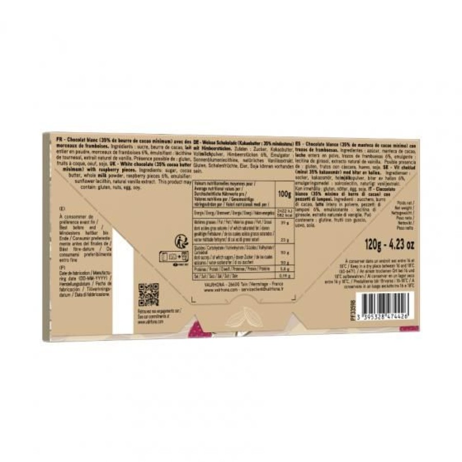 Epicerie Sucree Comptoi Rsrichard Chocolat | Tablette De Chocolat Blanc 35% Ivoire Framboise 120G